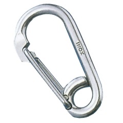 Oval carabiner with eye
